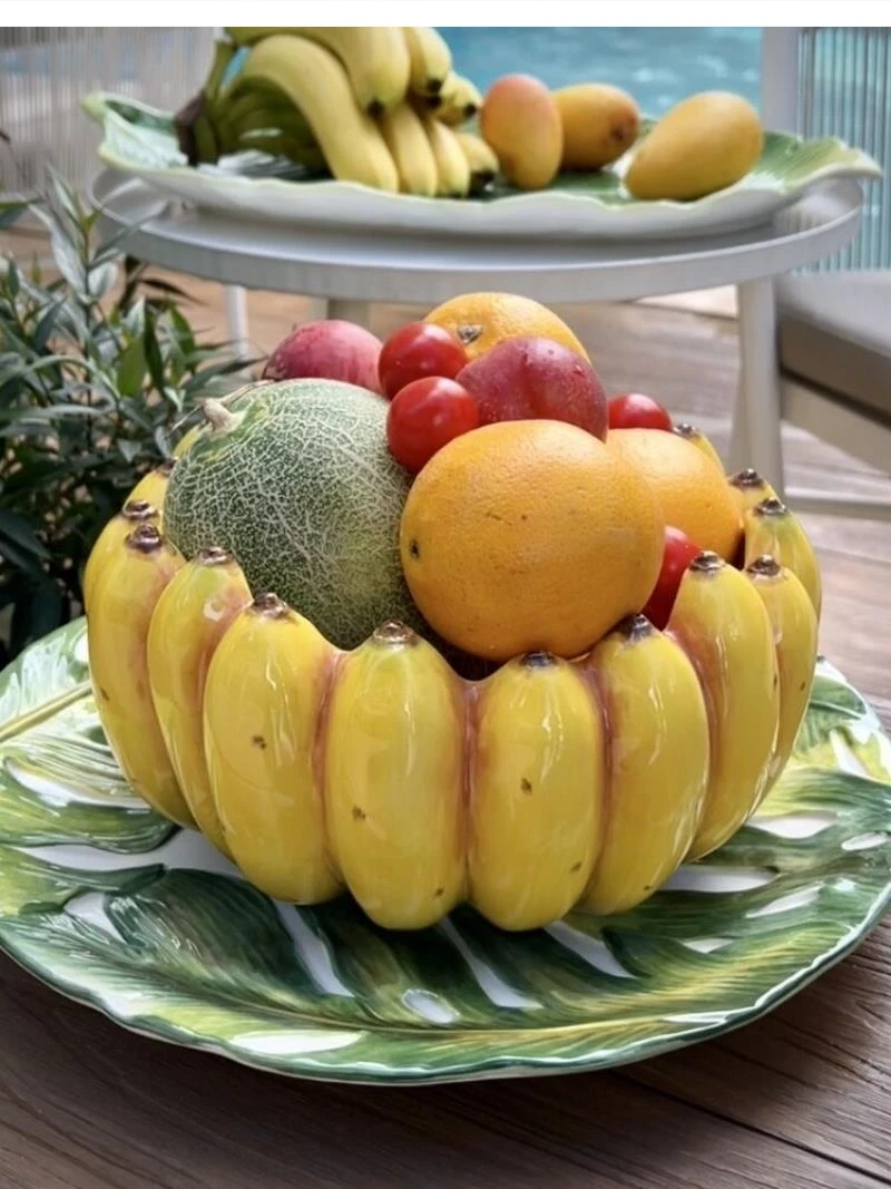 Banana Styling Ceramic Fruit Bowl Large Salad Snack Candy Household Home decoration accessories