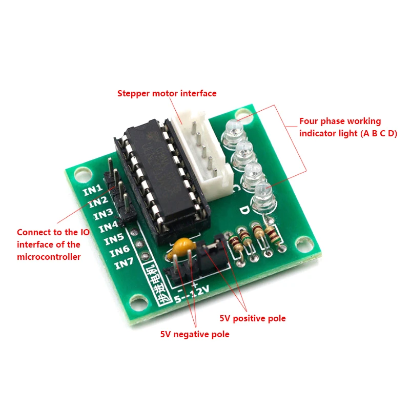 1 Set 5V/12V 5-wire 4 Phase Stepper Motor And Driver Board ULN2003 For Arduino DIY Accessories