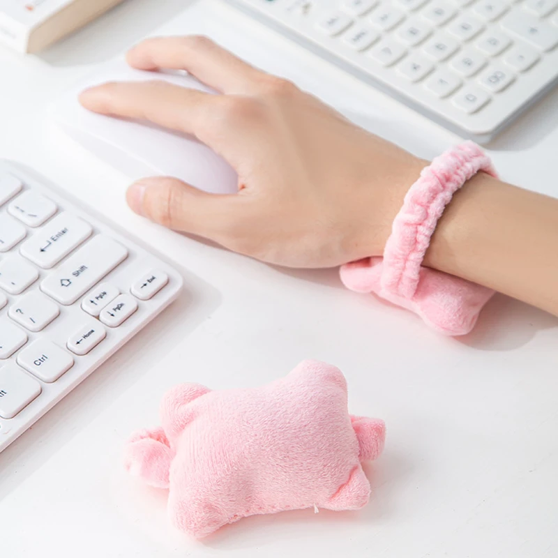 Anti-wear Hand Rest Plush Mouse Pad Wrist Support Cushion Office Computer Gaming Keyboard Mouse Wrist Rest Elastic Wrist Guard