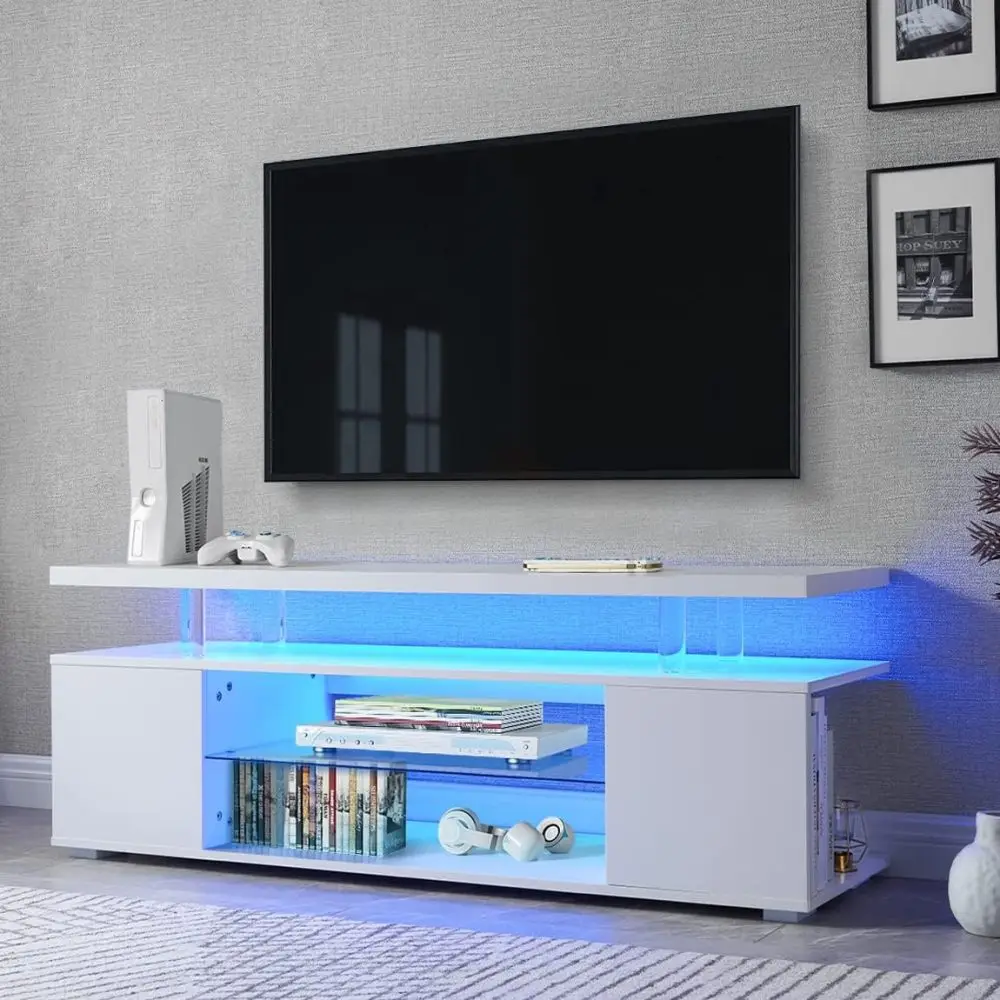 

TV Stand for 60 Inch TV LED Gaming Entertainment Center Media Storage Console Table with Large Side Cabinet