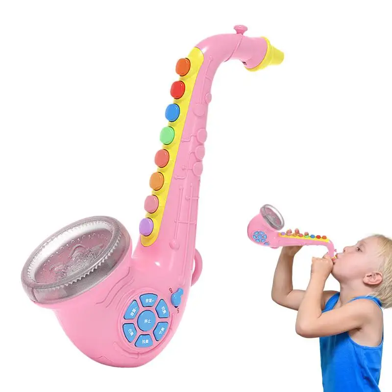 Kids Musical Instruments Interactive Music Toy With Light And Sound Simulated Musical Trumpet Toy Portable Musical Instruments