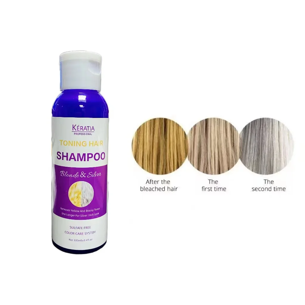 100ml Anti Color Silver Bleached Protecting Color Lock Professional Dying Blonde Purple Hair Shampoo Brassy Toner Remove Yellow