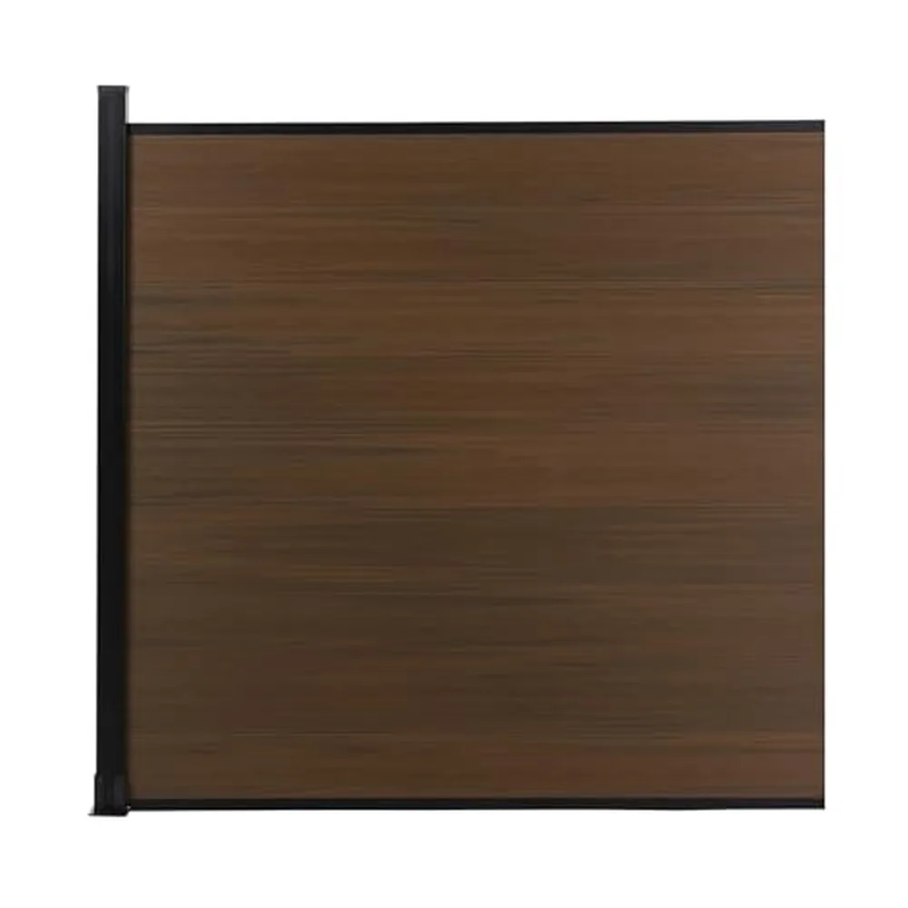 6 Ft×6 Ft Wood Plastic Composite Fence Panels Privacy Fence Screen Decorative Garden Patio Backyard Fence with 1 Post