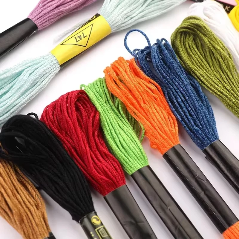 50/200 قطعة متعدد الألوان التطريز الموضوع عبر غرزة الخيط المواضيع الخياطة شلات الحرفية عبر غرزة الخيط خط أدوات خياطة ذاتية الصنع #5