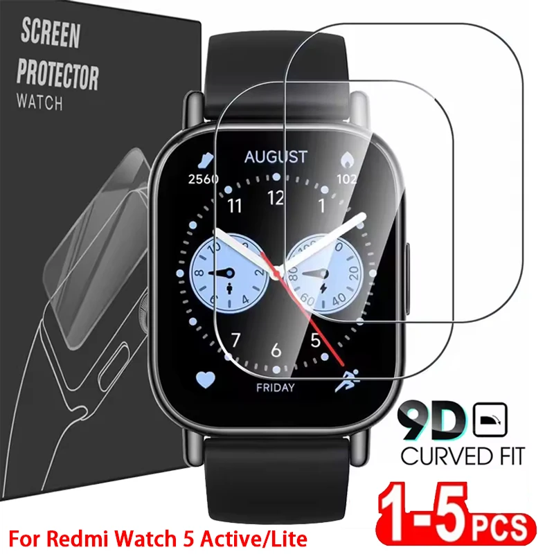 9H Premium gehärtetes Glas für Xiaomi Redmi Watch 5 Lite / Active Smart Watch, klares HD-Glas, Displayschutzfolie, Zubehör