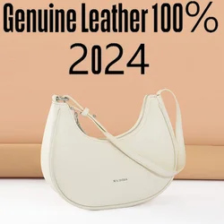 Authentic Genuine Leather Women's Shoulder Crossbody Bag Luxury Famous Designer Female Handbag Fashion Trend Shopping Wallet Sac