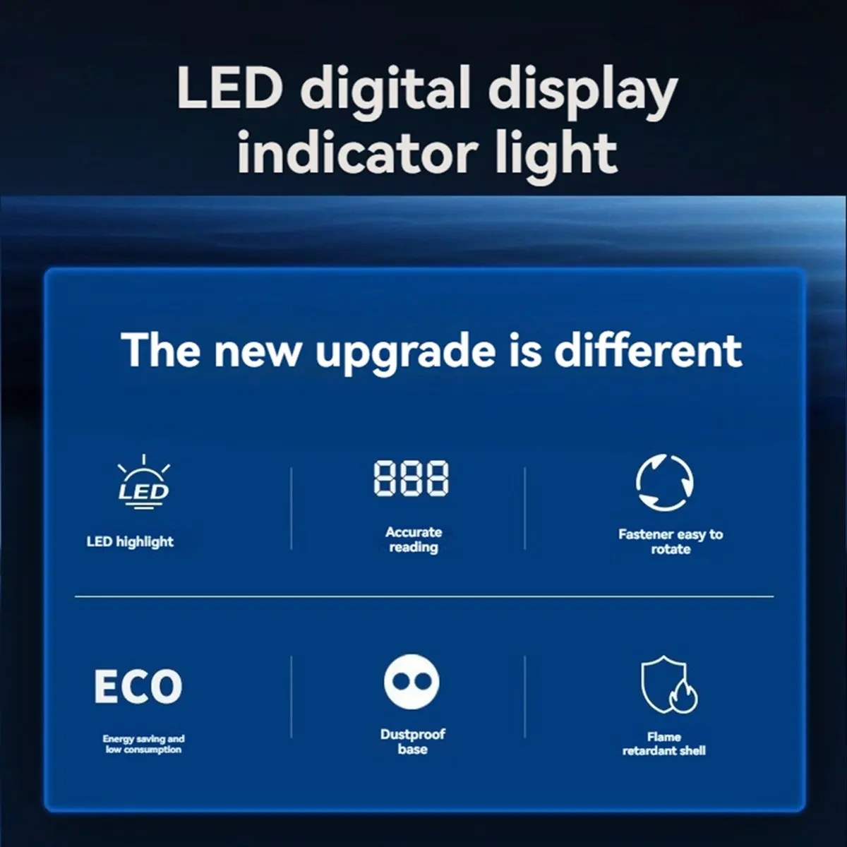 MYdaY- LED الفولتميتر الرقمي مقياس التيار الكهربائي هيرتز متر AC6-500V أضواء الإشارة الجهد الحالي التردد متر مؤشر تستر الأبيض