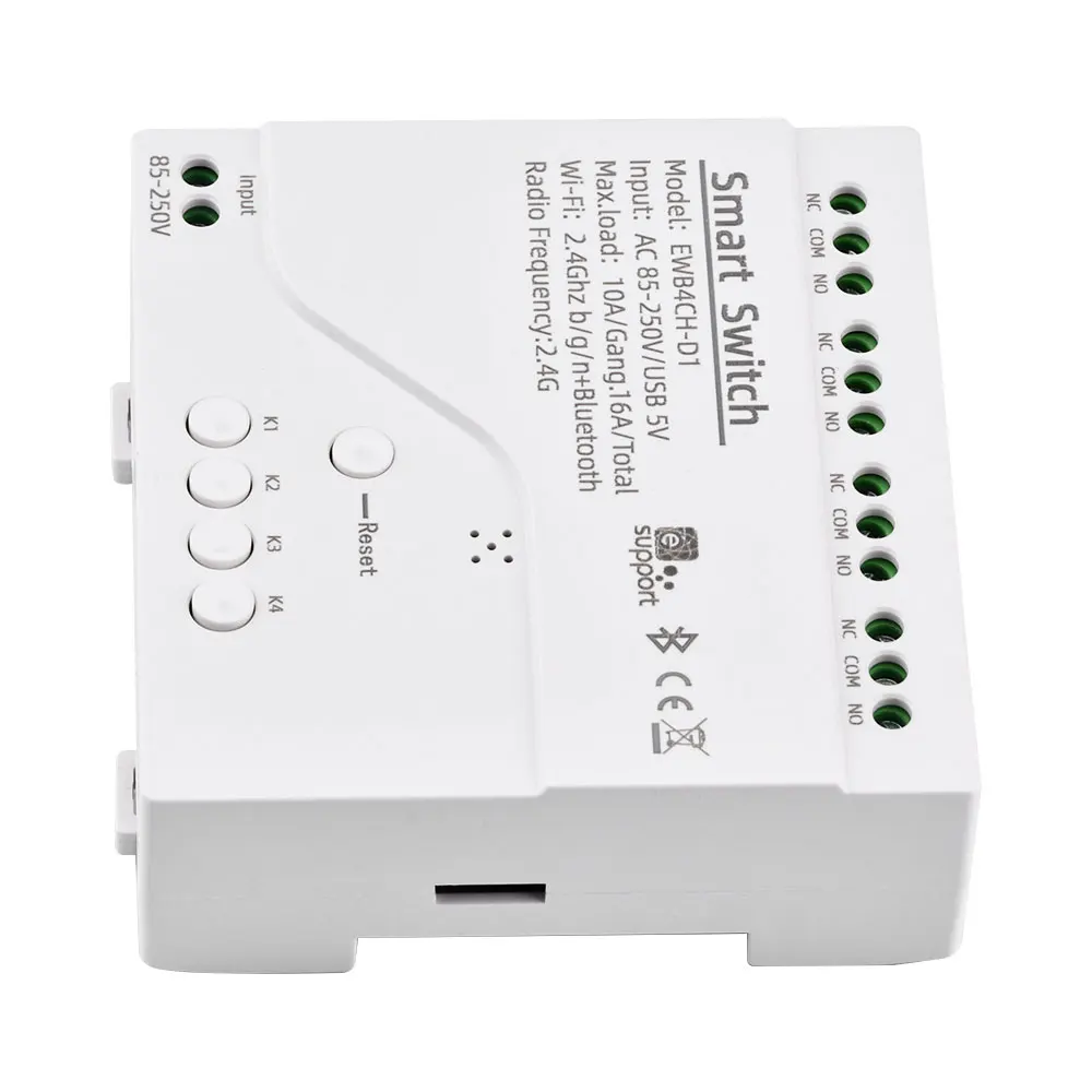 4CH DC7-32V AC85-250V EWelink EWB4CH-D1 WIFI Switch Smart Receiver on Off APP Remote Control Switch Dry Contact Switch