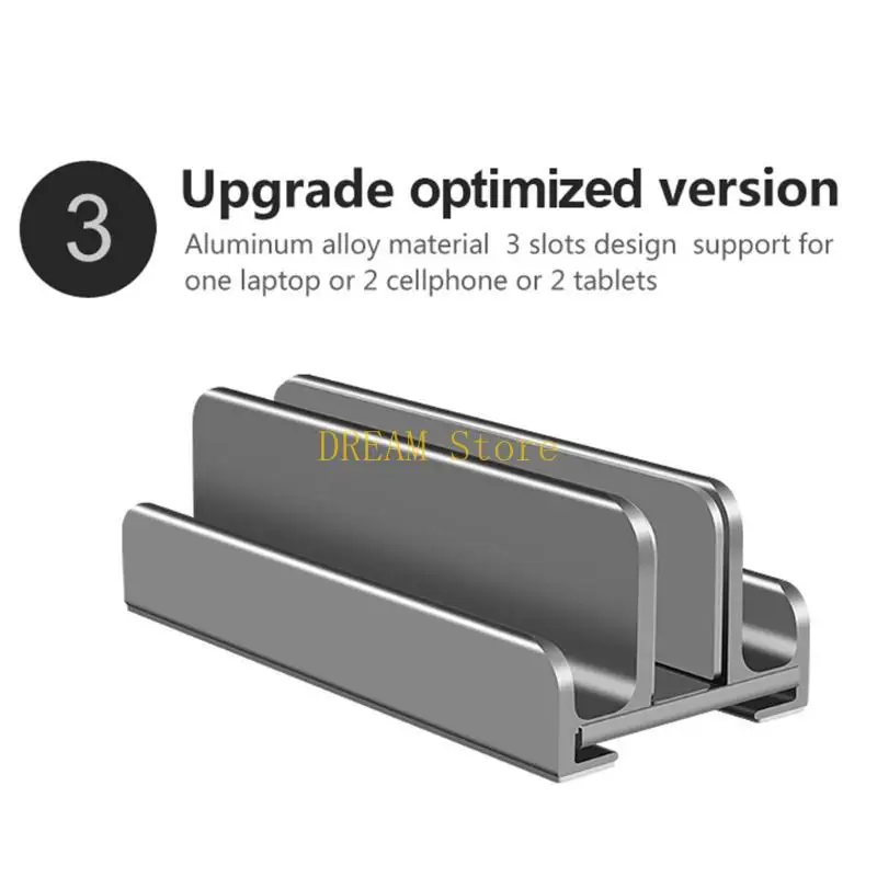 Vertical Cooling Laptop Stand Aluminum With Slots Desktop Holder Adjustable Dock for Notebook Tablet Phone Best Sale