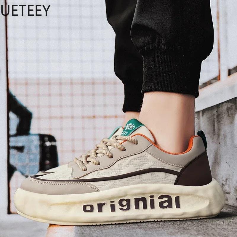 Casual Sneaker Man Sneakers Lace-up Low Tops Soft Comfortable UETEEY Young Original Popular Model Casual Breathable Men Shoes