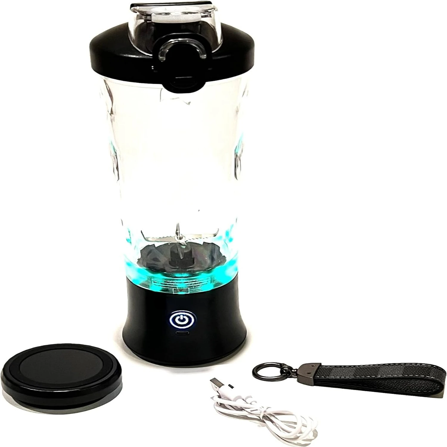 Stylish MuSOKI's Portable Black Blender with Large 600ML Capacity for On-the-Go Blending