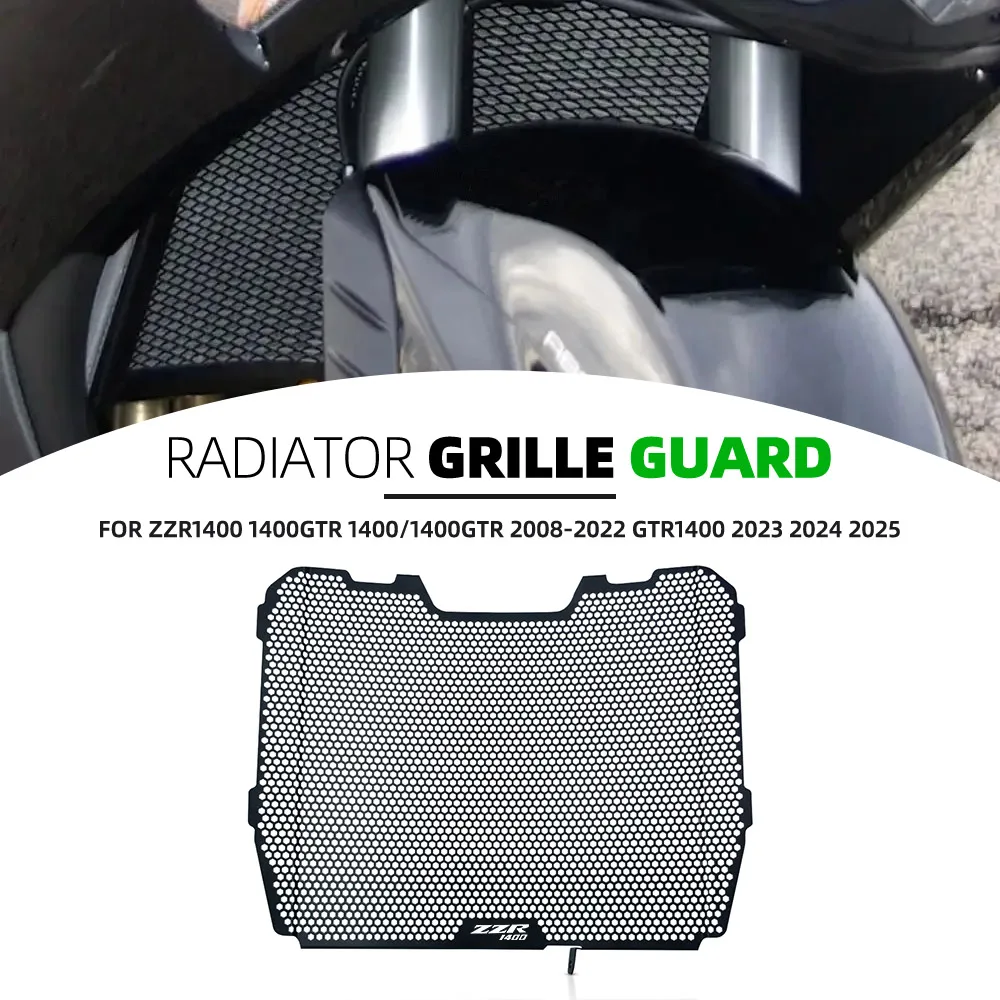 

For Kawasaki ZZR1400 1400GTR 1400/1400GTR 2008-2022 GTR1400 2023 2024 2025 Accessories Radiator Grille Guard Cover Protector