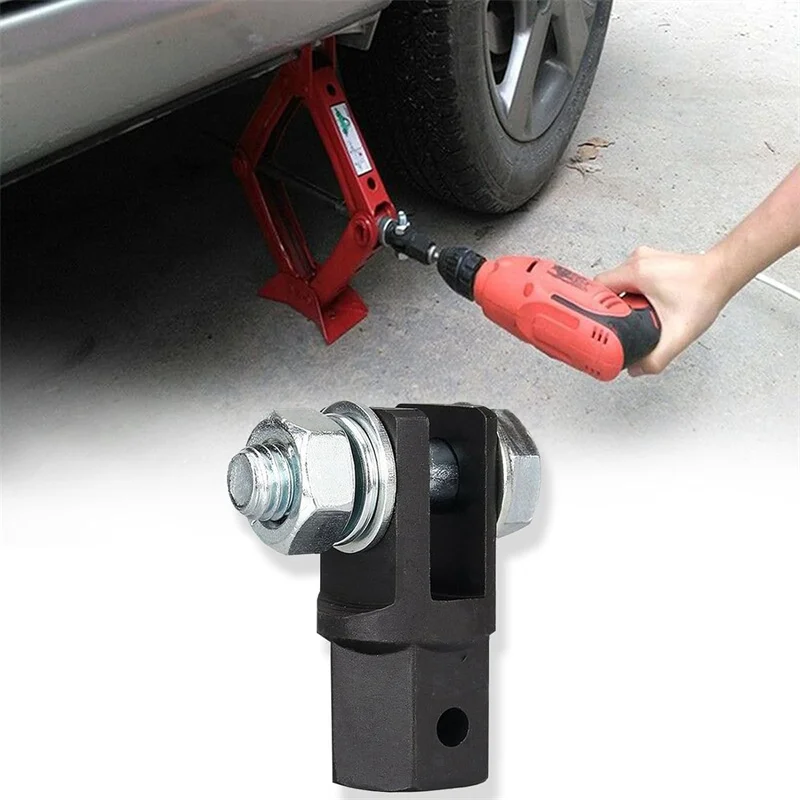 1/2 Inch Scissor Jack Adapter and Socket Adapter for Most Jacks Chrome Vanadium Steel Scissor Jack Adapter Drive Impact Wrench