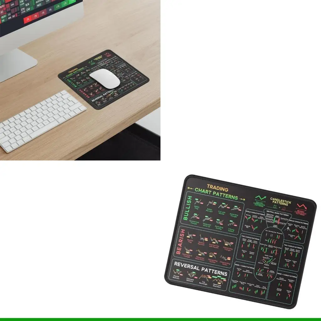 U55C Financial Theme Mouse Pad Home Office Use Offering Ergonomic Support Smooth Movement Fade Resistant Graphics