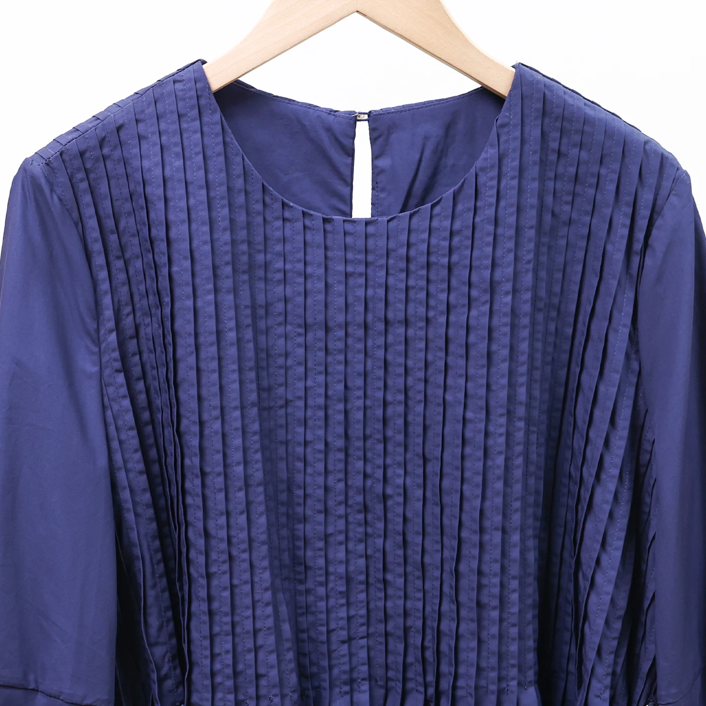 

Плотная немнущаяся ткань из шелковистого хлопка Dr Tu Pleat, свободная, приятная для кожи, комфортная, французский стиль, с круглым вырезом, H-образный силуэт, Sp...