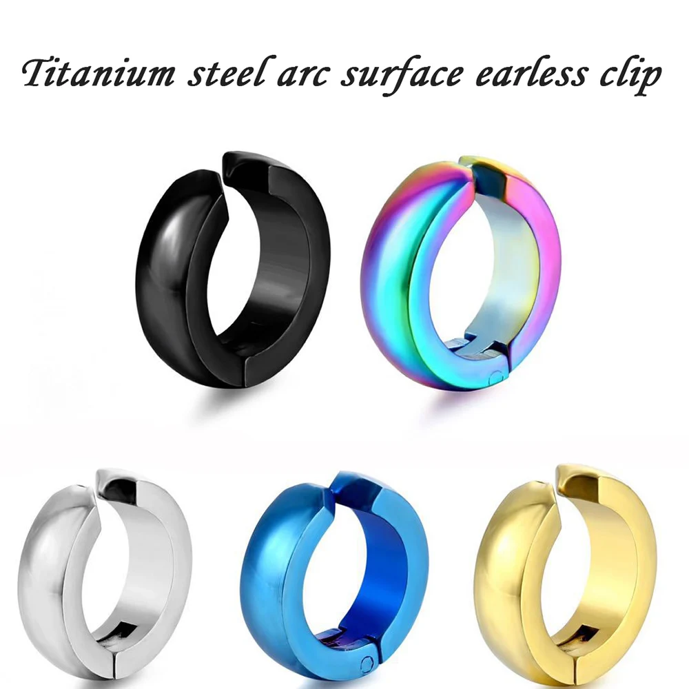 Simple Ear Cuffs Earrings with Curved Surface Hypo-allergenic  Jewelry for Women Mother Daughter Friends Gift