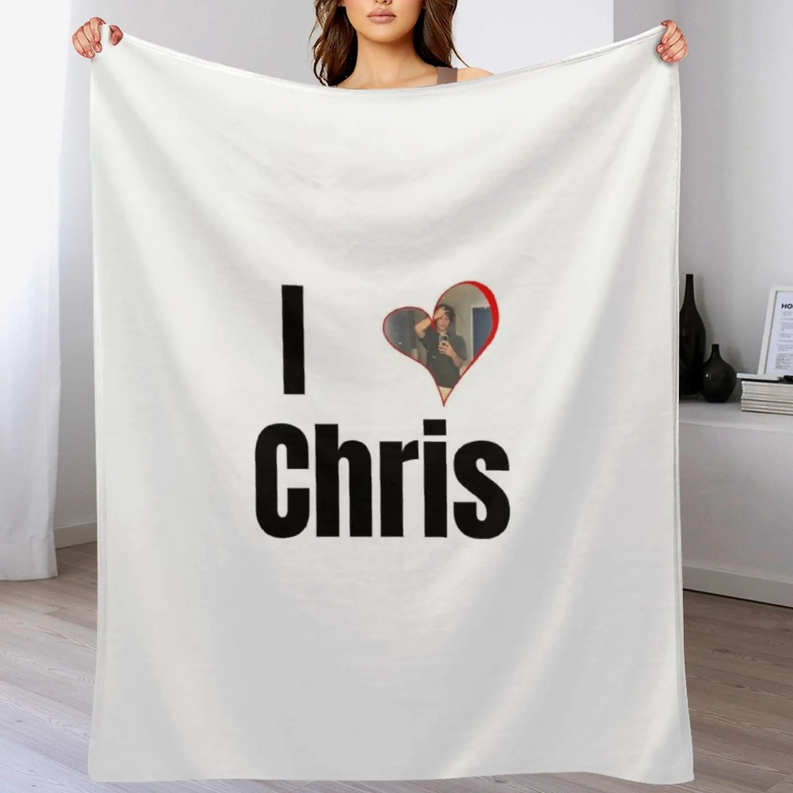 I Heart Chris Sturniolo Throw Blanket Luxury Designer valentine gift ideas manga Bed Fashionable Blankets