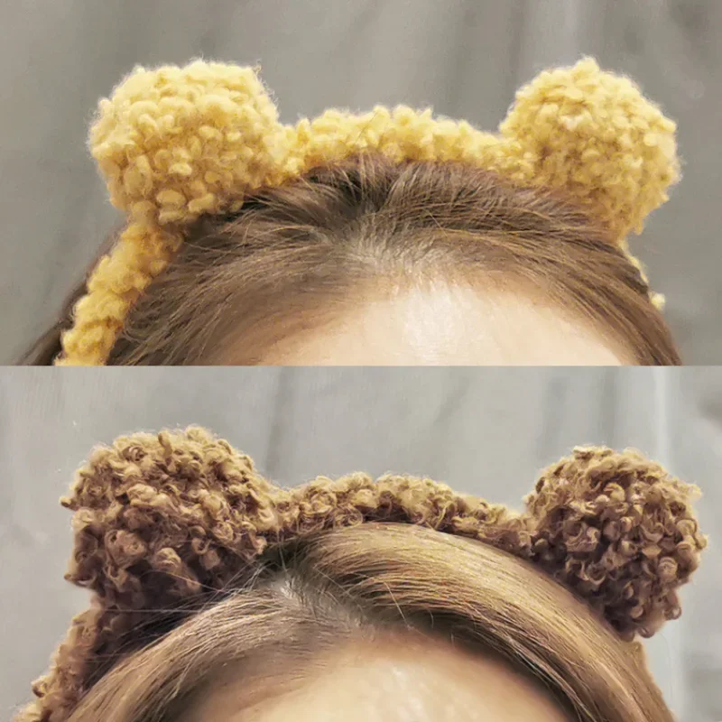Serre-tête oreilles d\'ours en peluche pour femmes et filles, accessoires de cheveux, accessoires de mode
