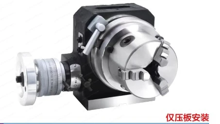 6 Inches Milling Indexing Head Rotary Table Three-jaw Chuck Universal Indexing Plate Rotating Vertical Horizontal Manual