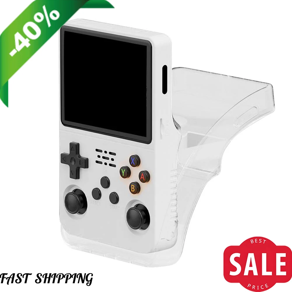 Case for ANBERNIC R36S Retro Handheld Game Console TPU Soft Protective Shockproof Cover for ANBERNIC R36S Flip Portable Handheld