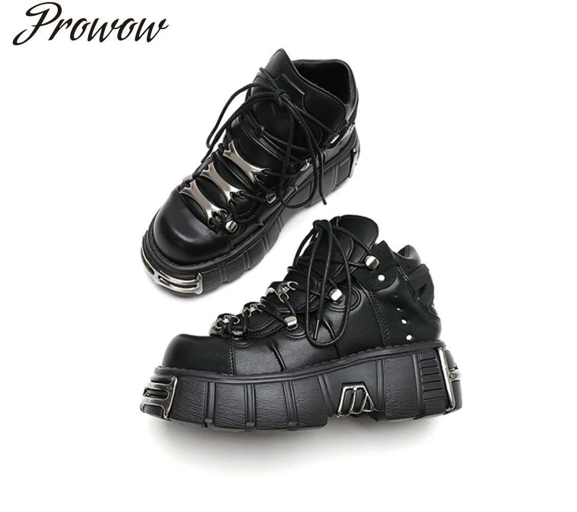 

Женская модная женская обувь на высоком каблуке со шнуровкой и толстой подошвой, увеличивающая рост, Zapatos Mujer