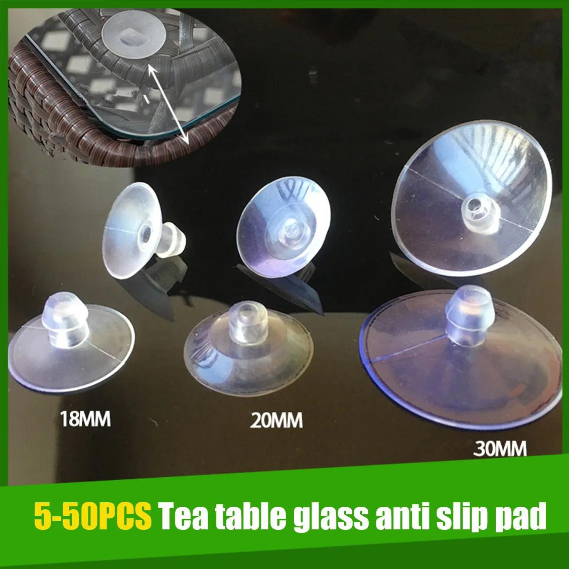 5-30Pcs M6 M8 With screw Transparent PVC Suction Cup 18mm 20mm 30mm Glass Punch-free Reusable Strong Adsorption Hook Holders