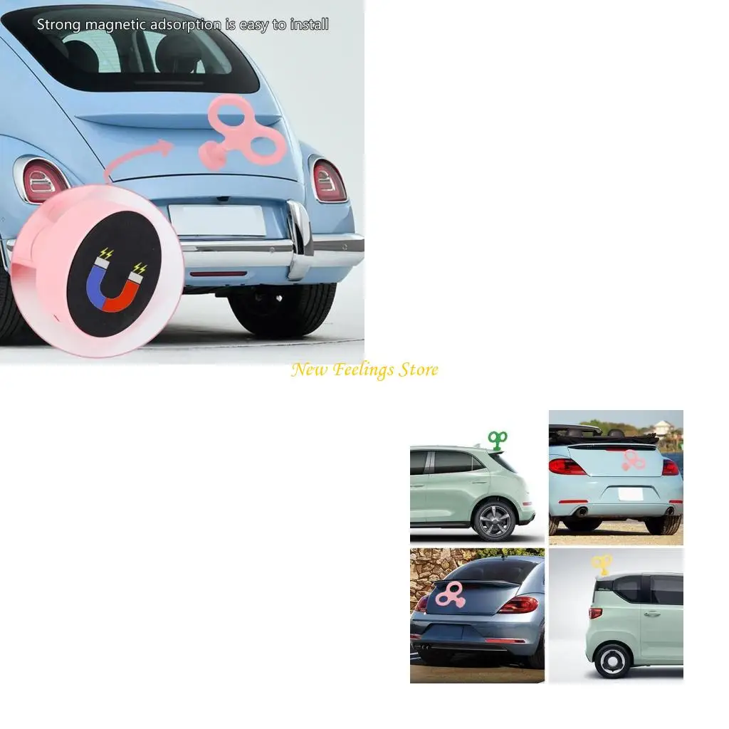 J6BF 3D Car Wind Up Key Motor USB Charging with Motor Function for Stylish Vehicle & Motorcycle Ornament