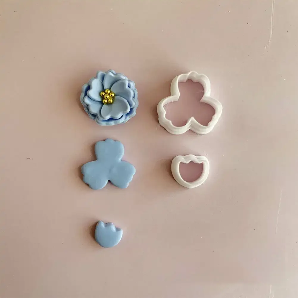 Plant Flowers Petal Shapes of Different Sizes Clay Mold Cutter with High Precision DIY Handmade Earrings Jewelry Making