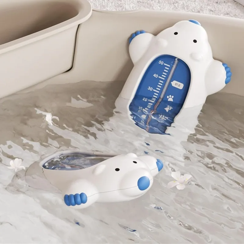 Baby Bath Tub Water Thermometer Water Temperature Thermometer Floating Toy for Infant Toddler Bathtub Pool Bear Lovely Shape