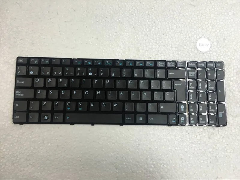 Spanish Keyboard for ASUS K52 K52F K52DE K52J K52N X61 N51 N61 N61JA G60 G51 G53 K53S N53SH G72J G73 A53 A52 A52J with frame