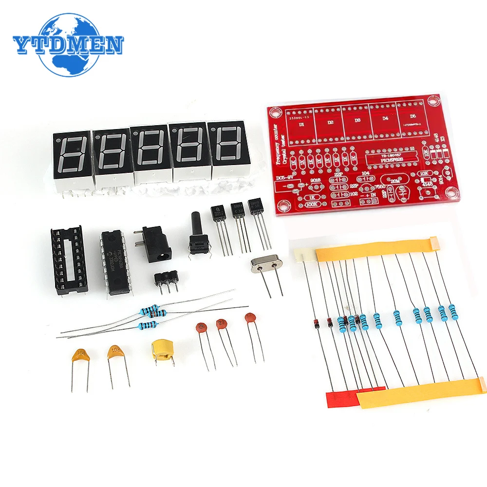 DIY Digital LED Frequency Counter 1Hz-50MHz Crystal Oscillator Tester 5 Digits Module Diy Electronic Kit, for Arduino