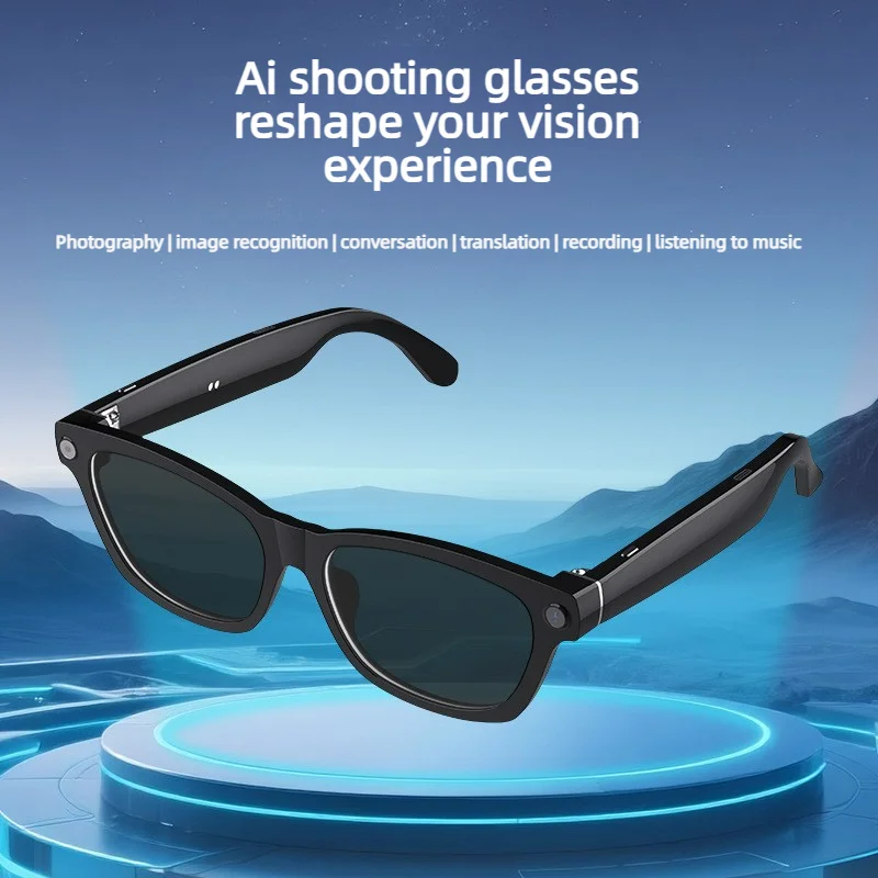Óculos Inteligentes de Tradução por IA 2026: Fones de Ouvido Bluetooth para Chamadas, Lentes com Proteção UV, Óculos de Sol Esportivos Conectados para Atividades ao Ar Livre