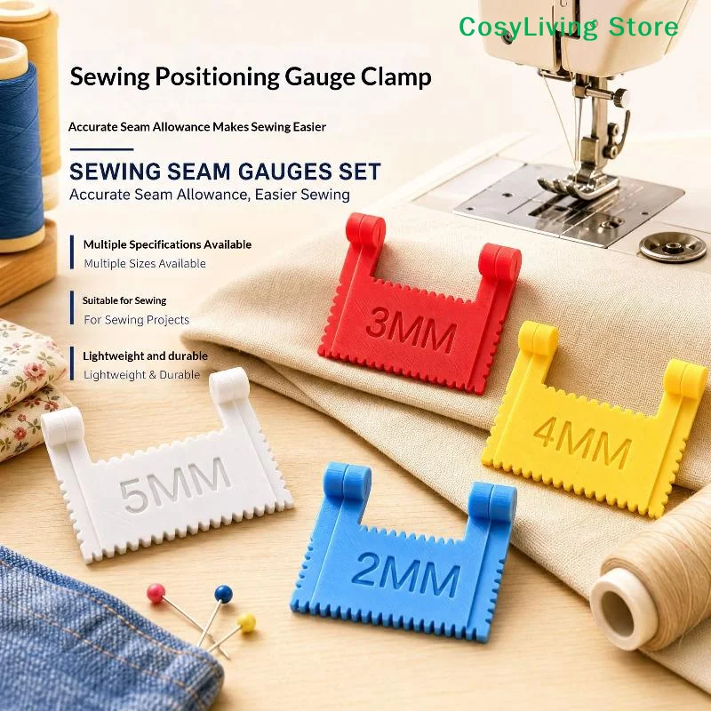 [CL]3Pcs Plastic Sewing Seam Gauges Set With Multiple Sizes Accurate Seam Allowance For DIY Sewing Clothing Crafting Projects