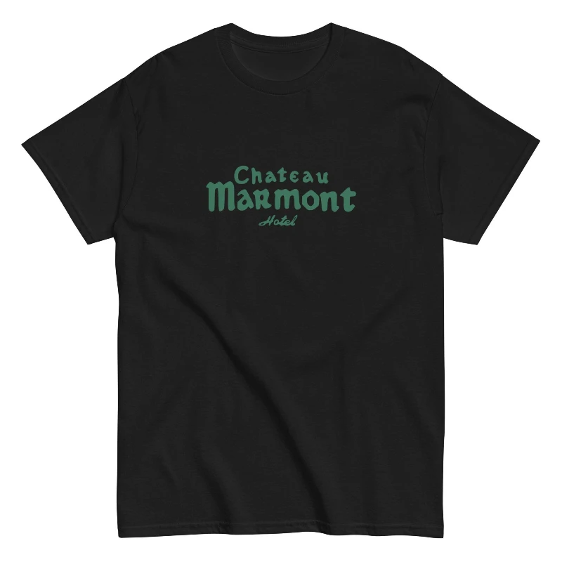 Chateau Marmont Camiseta clásica unisex Moda Top de algodón suelto Camisa de la misma moda para hombres y mujeres
