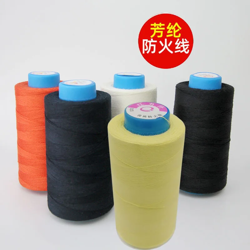 Aramid 1414 Fireproof Yarn Fireproof Flame Retardant Sewing Thread Black 30S/3(Wire diameter 0.22mm)(1500m/roll)