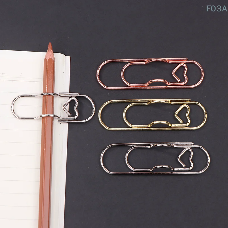 10 Stuks Metalen Penhouder Clip Paperclips Bladwijzers Foto Memo Ticket Clip Voor Notebooks Paperclips Kantoorbenodigdheden Tool