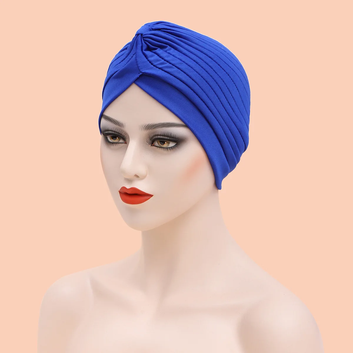 Women Muslim Hood Cap Pure Color New Lady Headscarf Hats Female Stitching Forehead Cross National Caps Girls Indian Hats