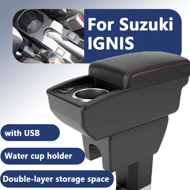 For Suzuki Ignis Car Armrest Box Retrofit Parts Central Store Content Accessories Interior Details Cup Holder