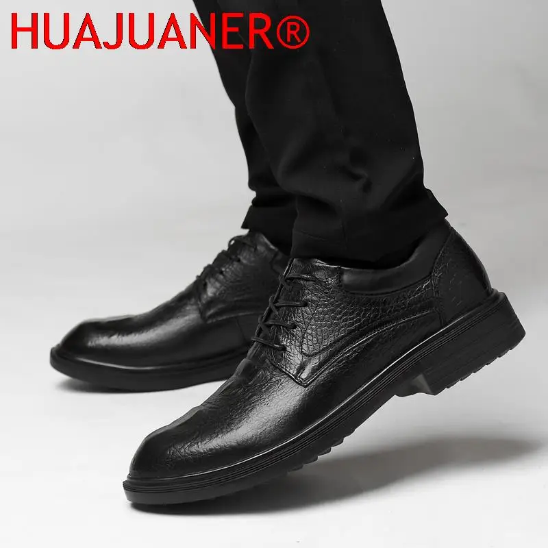 Men's Formal Dress Shoes Oxfords Male Wedding Shoes Luxury Classic Genuine Leather Men Party Shoes Dropping Shipping Big Size 49