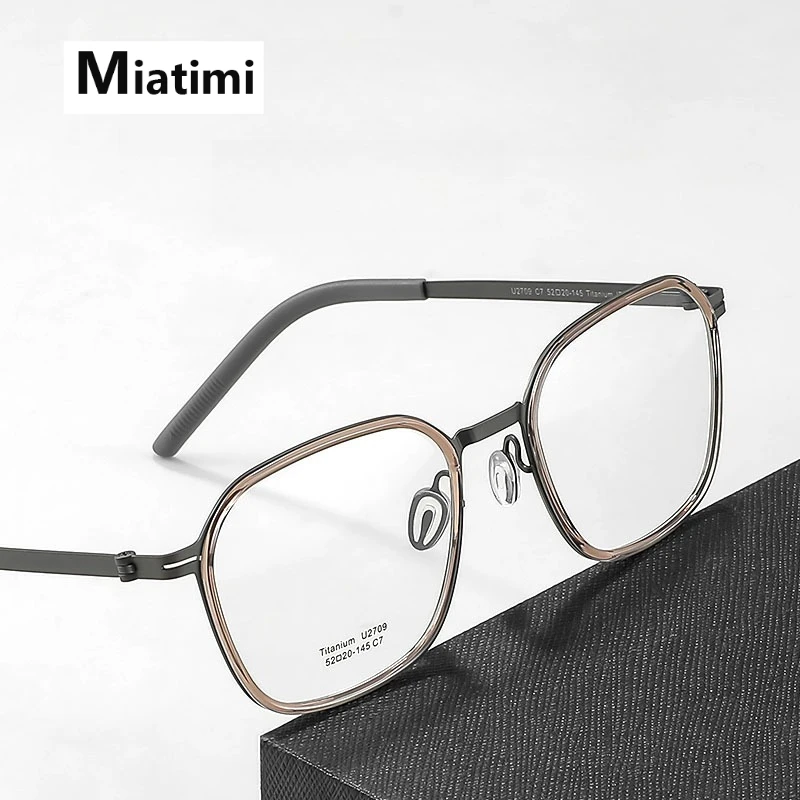 

Fashion Luxury Eyeglasses frames Women Retro Pure Titanium Acetate Eyewear Comfortable Prescription Glasses Frame Men