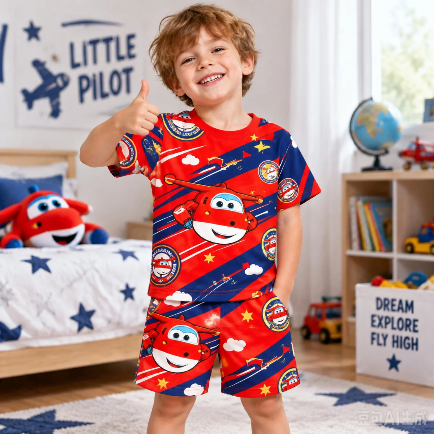 Super Super Wings Kids Matching Set Short Sleeve T Shirt and Shorts Airplane Print Summer Outfit Boys Girls Casual Clothing Set - Aliexpress Deal