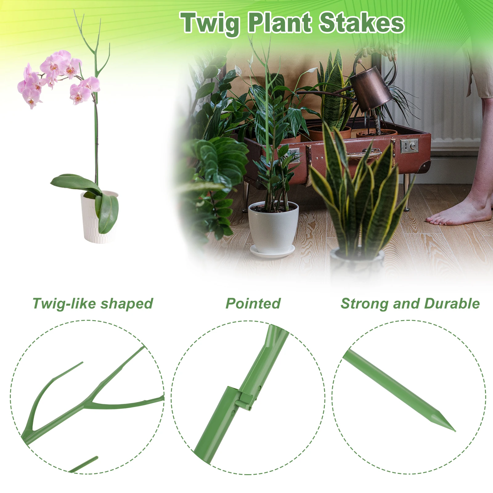 Practical Plant Climbing Trellis Adjustable Twig Stake Unique 70cm/100cm Multipurpose Durable Garden Potted Plants Poles