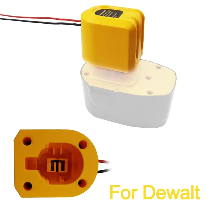 For Dewalt 7.2V 9.8V 12V 14.4V 18V Ni-Cd Ni-Mh Battery Dock Power Connector DIY Adapter Power Wheels Adapter With 14 AWG Wires