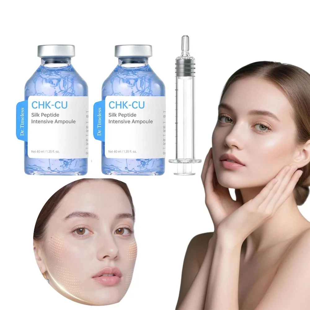 CHK-CU Silk Peptide Intensive Ampoule Essence Serum 50ml Face Moisturizing Firming Skin Care Brightening Essence for Women 1PCS
