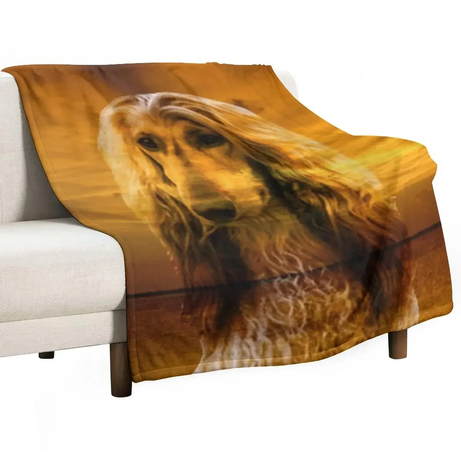 

Dog Afghan Hound Throw Blanket Summer Beddings Sofa Blankets