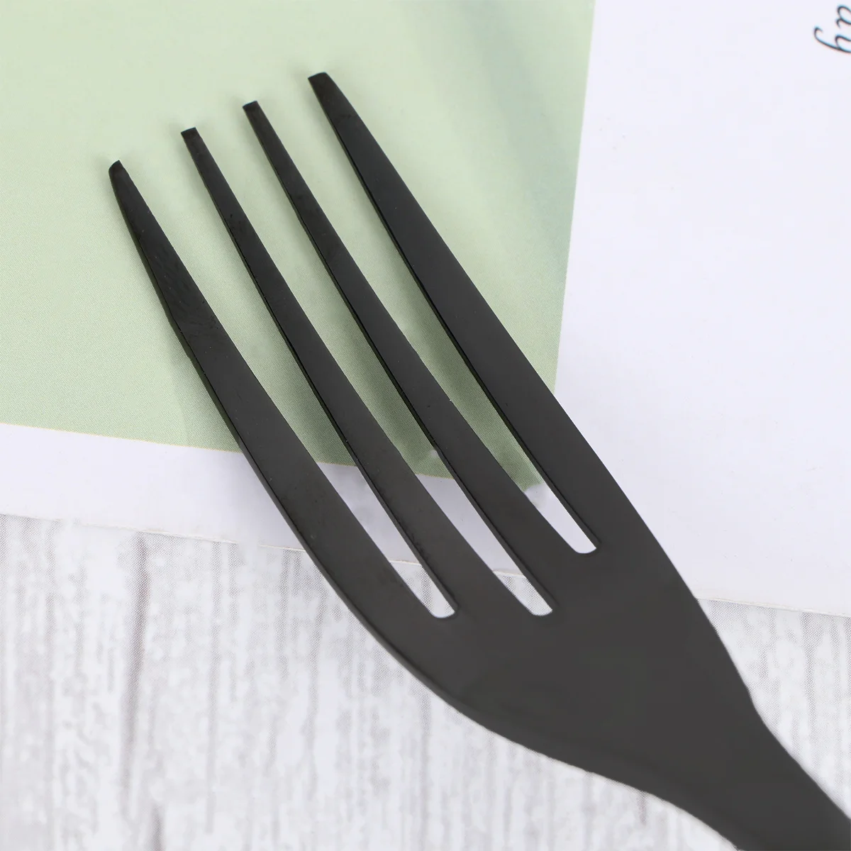 

Stainless Steel Black Fork Lightweight Mirror Polish Easy to Clean Perfect for Home Hotel and Store Use