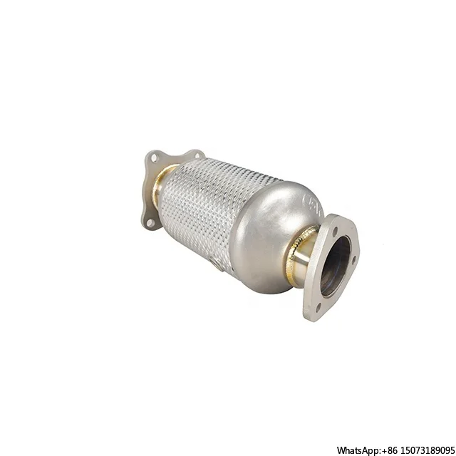 Popular Design Automobile SS304 Muffler Exhaust  Sound Header for A6 C8 2.0T Downpipe Heat Shield Casting Section