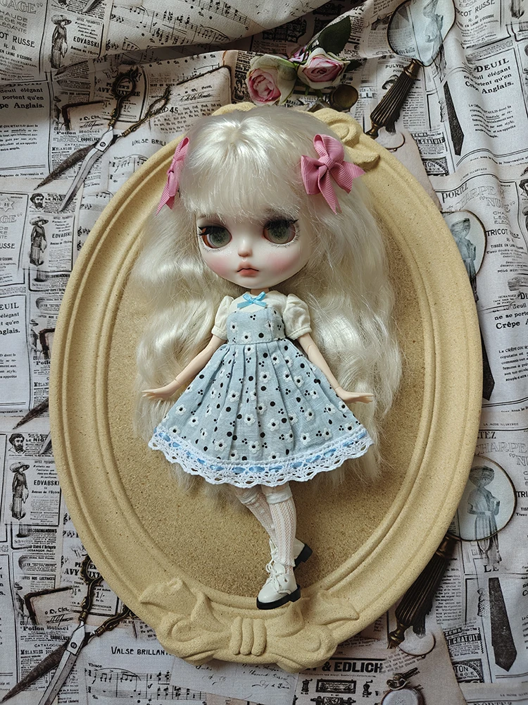 ICY DBS Blythe Butter Anime fur s Set, Casual Style, Outfts, Costume, Cute Blue Thorets, OB24, OB22, 4 PCs Set