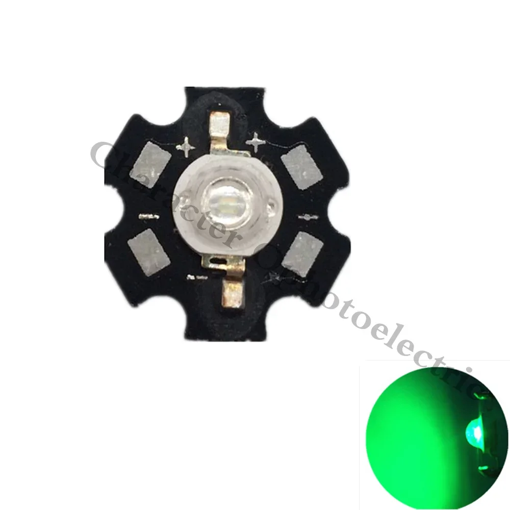 10 pcs High Power 3w LED Diodes Green 520nm~530nm LED Lamp Chip Light Lamp With  20mm / PCB Board