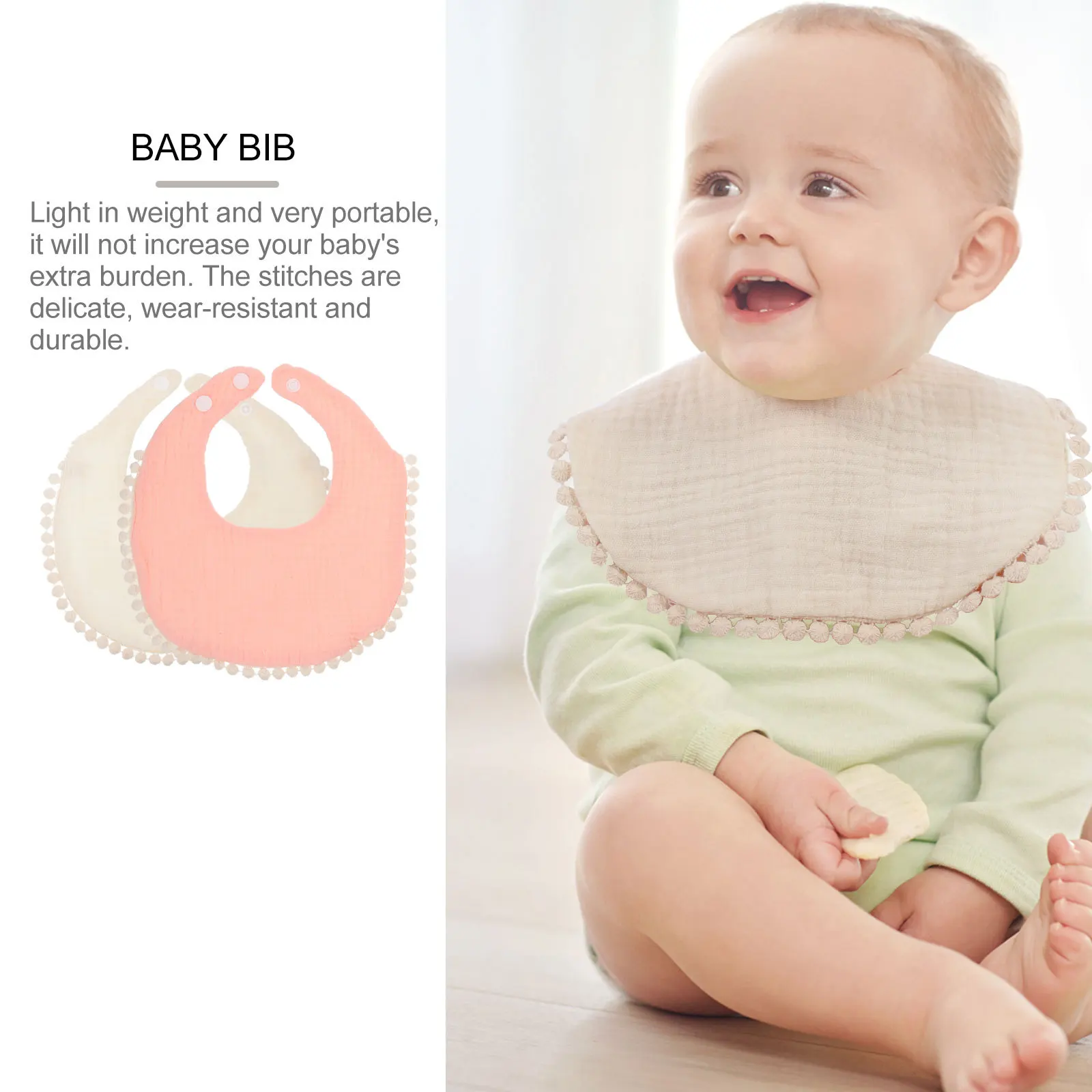 

2 шт. детские нагрудники, хлопковые впитывающие мягкие дышащие детские полотенца со слюной, нагрудники для кормления новорожденных, нагрудник для кормления, полотенце для слюны